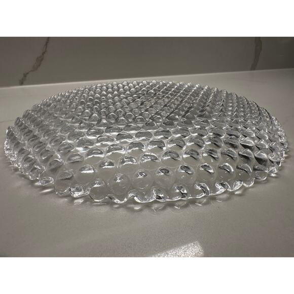 Set of 4 Vetropuro Turkish Bubble Pebble Ice Glass Dalad Dessert Plate EUC - Picture 6 of 8